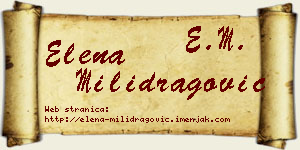 Elena Milidragović vizit kartica